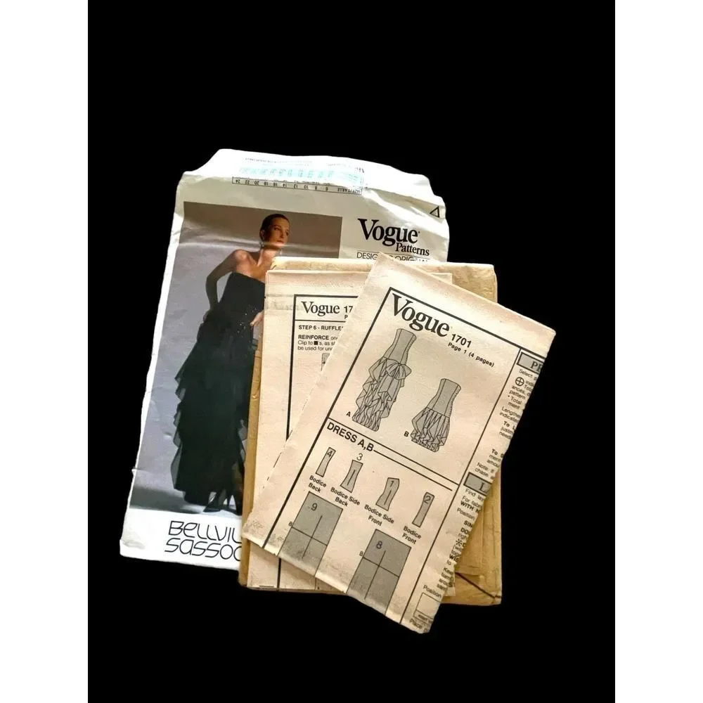 Vogue Designer Original Bellville Sassoon 1701 Vintage Size 12 Bust 34